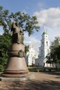 Poltava, Ukraine - August 13, 2021: Monument of Ivan Mazepa, the Hetman of Zaporizhian Host and Prince of the Holy Roman Empire