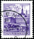 Vintage stamp printed in Austria 1962 shows Architectural Monuments