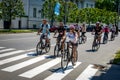 Locals participate in the charity cycle