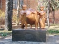 Poltava, Ukraine, Monument to pig