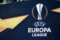 POLTAVA, UKRAINE - October 4, 2018: UEFA Europa League logo and Royalty Free Stock Photo