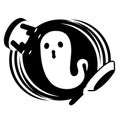 Poltergeist Ghost Badge / Emblem Monochrome