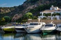 Poltu Quatu resort village and yacht marina, Sardinia Royalty Free Stock Photo