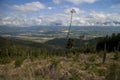 Poludnica mountain, Zavazna Poruba, Slovakia: view of the valley of Liptovsky Mikulas