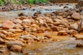 Poluted creek with kaolin Royalty Free Stock Photo