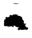Polva outline map Royalty Free Stock Photo