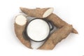 Polvilho Azedo in a Bowl. A kind of cassava flour Royalty Free Stock Photo