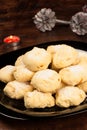 Polvorones with Christmas decoration Royalty Free Stock Photo
