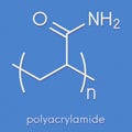 Polyacrylamide PAM polymer, chemical structure. Skeletal formula. Royalty Free Stock Photo