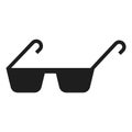 Polycarbonate glasses icon, simple style