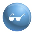 Polycarbonate glasses icon, simple style