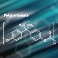 Polycarbonate PC, Structural chemical formula Royalty Free Stock Photo