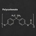 Polycarbonate PC, Structural chemical formula Royalty Free Stock Photo