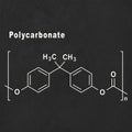 Polycarbonate PC, Structural chemical formula Royalty Free Stock Photo