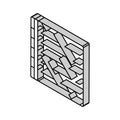 polycarbonate thermoplastic isometric icon vector illustration