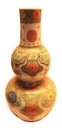 Polychrome gourd-shaped vase Royalty Free Stock Photo
