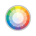 Polychrome Multicolor Spectral Rainbow Circle of 12 segments. The spectral harmonic colorful palette of the painter. Royalty Free Stock Photo