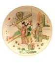Polychrome plate with figures