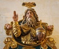 Polychrome Statue in the Cathedral of Burgos Royalty Free Stock Photo