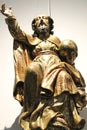 Polychrome wooden religious sculpture of saints in Porto