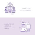 Polyclinic And Diagnostics Control Medicine Concept Template Web Banner With Copy Space