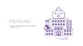 Polyclinic Hospital Medicine Concept Web Banner Template With Copy Space