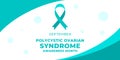 Polycystic ovarian syndrome awareness month. Vector web banner, illustration, poster, card for social media, networks. Text