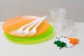 Polyethylene granules and disposable tableware made of polyethylene, polypropylene. Plastic Raw material and its products