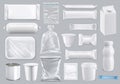 Polyethylene and polystyrene packaging for food