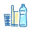 polyethylene thermoplastic icon doodle illustration Royalty Free Stock Photo