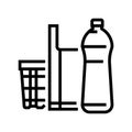 polyethylene thermoplastic line icon vector illustration