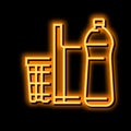 polyethylene thermoplastic neon glow icon illustration Royalty Free Stock Photo