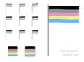 Polygender Pride Flag Waving Animation App Icon Vector Royalty Free Stock Photo