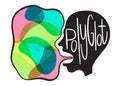 Polyglot. Vector illustration in flat style Royalty Free Stock Photo