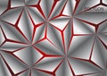 Abstract silver polygon red light futuirstic technology design background