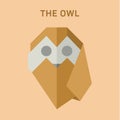 Polygon Animals Origami Owl vector illustration flat Low Poly