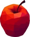 Polygon apple - low poly apple Royalty Free Stock Photo