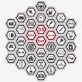 Polygon auto icon set Royalty Free Stock Photo