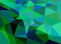 Polygon background green emerald Royalty Free Stock Photo