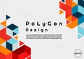 Polygon background modern design hexagon style colorful with space for your text Royalty Free Stock Photo