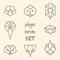 Polygon birds set