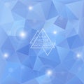 Polygon blue background