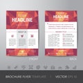 Polygon business brochure flyer design layout template in A4 siz