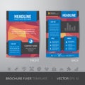 Polygon business brochure flyer design layout template in A4 siz