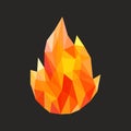 Polygon fire flame flames natural and abstract Royalty Free Stock Photo