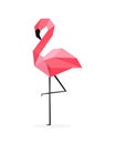 Polygon flamingo bird art image. vector illustration Royalty Free Stock Photo