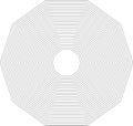 10 sided polygon line 30 concentric same thickness Royalty Free Stock Photo