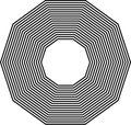 10 sided polygon line 18 concentric same thicknesses thick lines Royalty Free Stock Photo