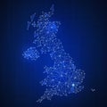 Polygon Great britain map on blockchain hud banner