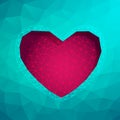 Polygon Heart.Abstract love vector illustration